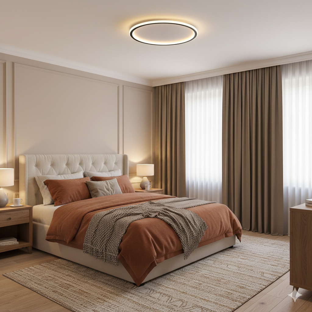Nordic disc-style LED ceiling light