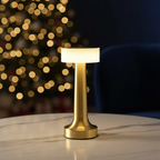 Round metal table lamp