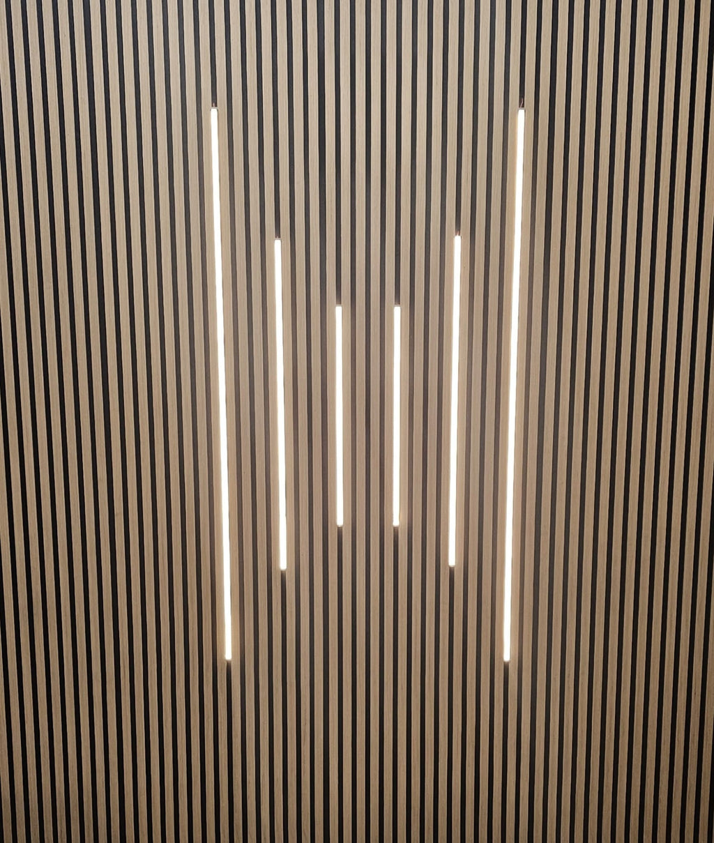LED lighting strip set for wall panels