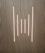 LED lighting strip set for wall panels