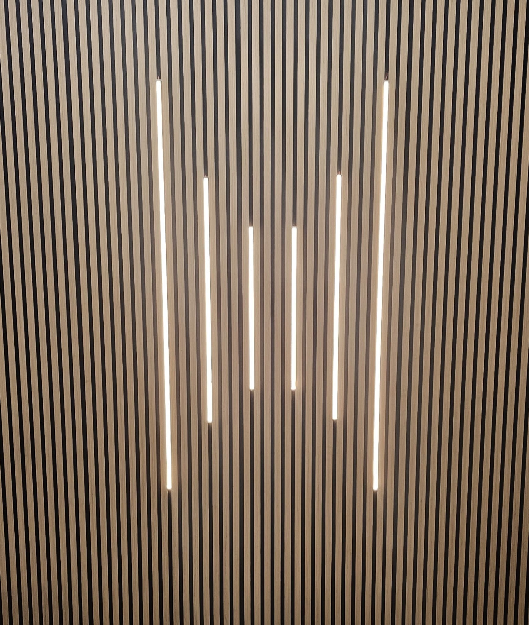 LED lighting strip set for wall panels