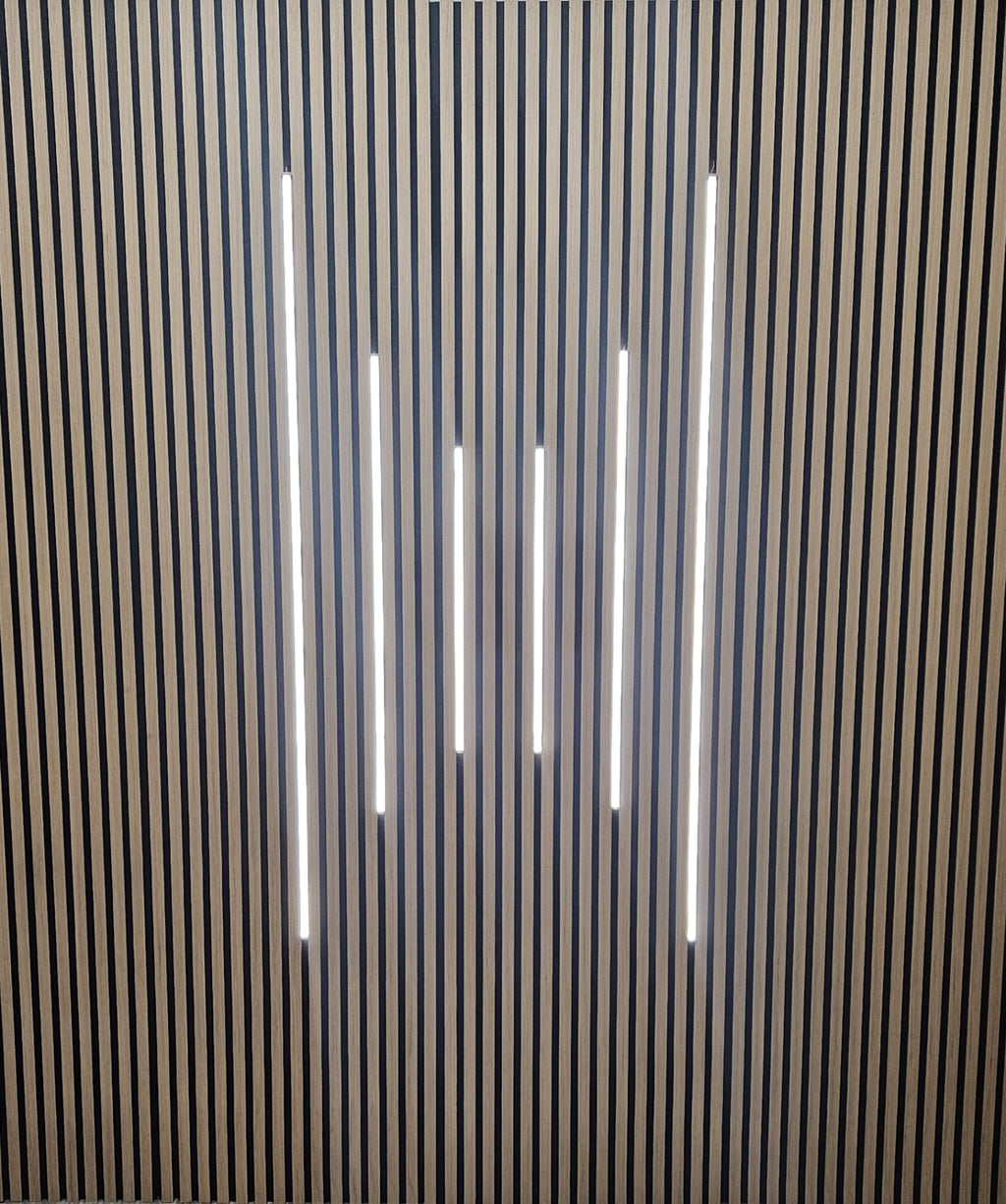 LED lighting strip set for wall panels
